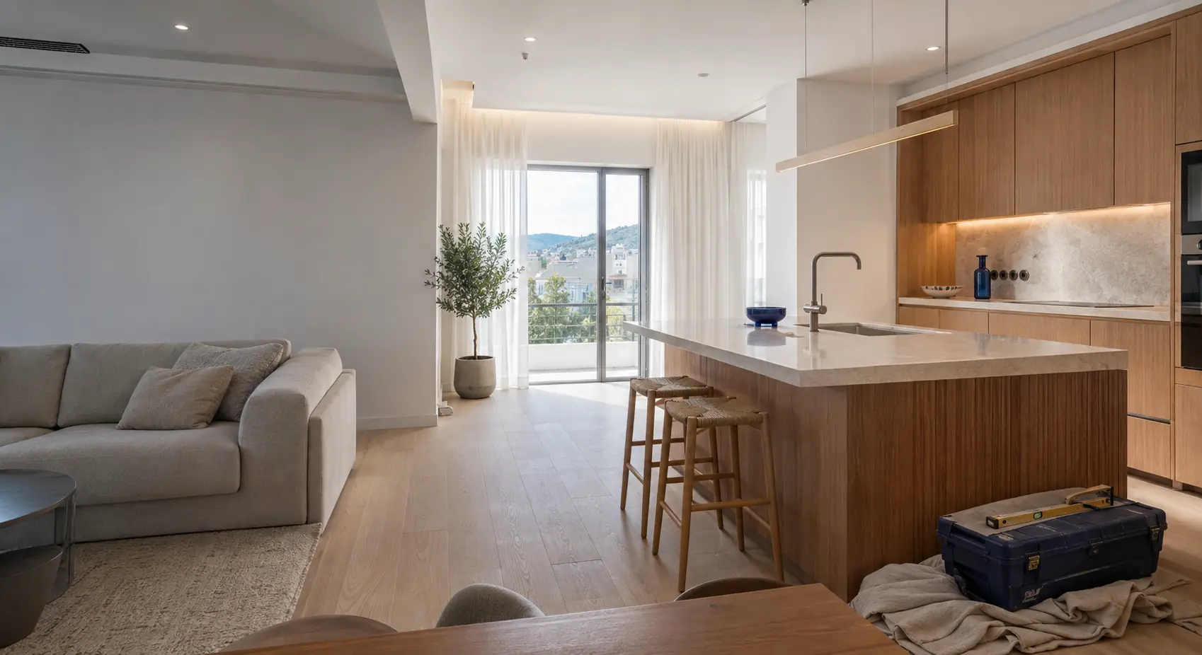 Bright, newly renovated Athens interior